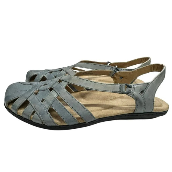 Earth Origins Belle Brielle Moroccan Blue Leather Sandals Size 9.5N - Picture 5 of 11